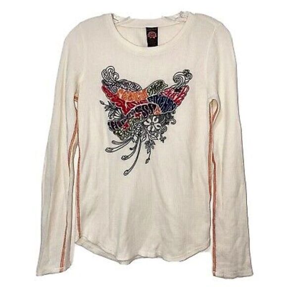 Lucky Brand Peace Love Retro Waffle Knit T… - Picture 1 of 4